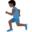 man running, dark skin tone